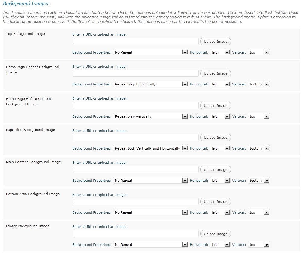 Background Images Preview